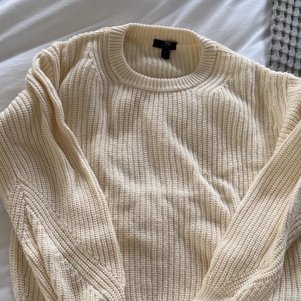 J. Crew Cream Crew Neck Sweater